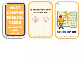 Vista previa - Tarjetas / Manipulativos - Llavero de -Phrasal verbs B2 C1- English keychains - página 1