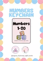 Vista previa - Tarjetas / Manipulativos - Llavero números en inglés - English keychains - Portada