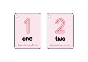 Vista previa - Tarjetas / Manipulativos - Llavero números en inglés - English keychains - página 2