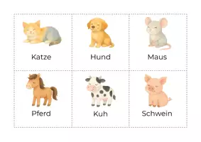 Vorschau - Stationenlernen - 30 Tiere – Bildkarten zum Wortschatztraining - Seite 1