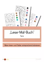 Vorschau - Mal- und Bastelvorlagen - Lesemalbuch: Malen nach Silben - Deckblatt