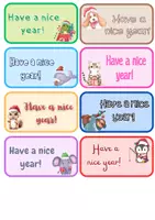 Vorschau - Bildkarten - Neujahr Kärtchen_Have a nice year_Englisch - Deckblatt