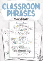Vorschau - Arbeitsblätter - Classroom Phrases – Merkblatt/Übersicht - Deckblatt