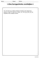 Vorschau - Arbeitsblätter - Kurzgeschichten erschließen (inkl. Musterlösung) - Seite 1