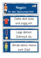 Vorschau - Bildkarten - Regeln für den Sportunterricht - Seite 1
