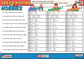 Vorschau - Arbeitsblätter - Speed Dating Hobbies Partnerinterview - Seite 2