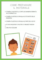 anteprima - Materiale di supporto/inclusione - FACCIO LE FACCE - GIOCO SULLE EMOZIONI - Pagina 1