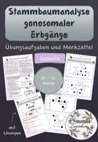 Vorschau - Arbeitsblätter - Übung zur Stammbaumanalyse: Gonosomale Erbgänge //Genetik - Deckblatt