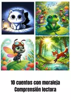 Vista previa - Hojas de trabajo - 10 Cuentos de comprension lectora con moraleja - Portada