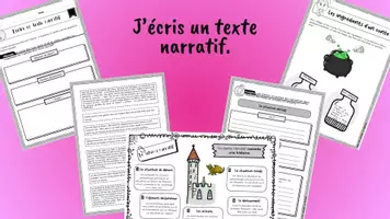 Aperçu - Préparation de séquence / Séquence complète - Ecrire un texte narratif - Page de couverture