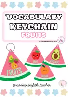 Vista previa - Tarjetas / Manipulativos - FRUITS ENGLISH VOCABULARY KEYCHAIN - Portada