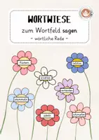 Vorschau - Spiele - Wörtliche Rede: Wortwiese zum Wortfeld "sagen" - Deckblatt