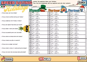 Vorschau - Arbeitsblätter - Speed Dating Holidays Partnerinterview - Seite 2