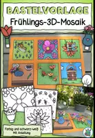 Vorschau - Mal- und Bastelvorlagen - Frühlings-3D-Mosaik - (Kooperative) Bastelvorlage - Deckblatt