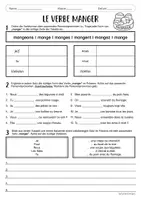 Vorschau - Arbeitsblätter - Le verbe - Manger - Seite 1