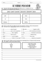 Vorschau - Arbeitsblätter - Le verbe - Pouvoir - Seite 1