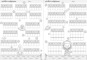 Vorschau - Arbeitsblätter - schriftliche Multiplikation | Mathe Klasse 4 - Seite 2