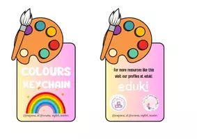 Vista previa - Tarjetas / Manipulativos - Llavero colores en inglés - English keychains - página 1