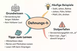 Vorschau - Arbeitsblätter - Arbeitsblatt zum Dehnungs-h + Mindmap - Seite 1