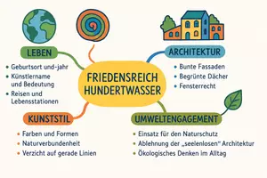 Vorschau - Arbeitsblätter - Lernposter + Arbeitsblatt "Friedensreich Hundertwasser" + Onlineübung & MP3 + Mindmap + Infografik - Seite 3