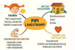 Vorschau - Arbeitsblätter - Lernposter + Arbeitsblätter zum Thema "Pipi Langstrumpf" + Lösung & MP3 + Mindmap + Infografik - Seite 3