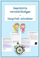 Vorschau - Arbeitsblätter - Hauptteil schreiben_Wintergeschichte - Deckblatt