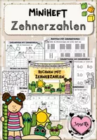 Vorschau - Arbeitsblätter - Rechnen mit Zehnerzahlen bis 100 | Miniheft | Klasse 1/2 - Deckblatt