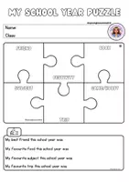 Vista previa - Hojas de trabajo - my school year puzzle @oposinglescammadrid - página 1