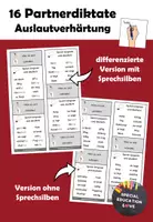 Vorschau - Stationenlernen - Partnerdiktate - Auslautverhärtung - Deckblatt