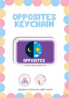 Vista previa - Tarjetas / Manipulativos - Llavero de opuestos en inglés - English keychains - Portada