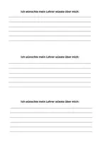 Vorschau - Anderer Materialtyp - Ich wünschte meine Lehrerin/ mein Lehrer wüsste über mich - Seite 1
