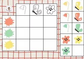Aperçu - Apprentissages en autonomie - 🌷 Au jardin 8 Tableaux Double-Entrées Couleurs et Formes - Page 1