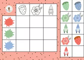 Aperçu - Apprentissages en autonomie - 🌷 Au jardin 8 Tableaux Double-Entrées Couleurs et Formes - Page 2