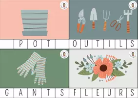Aperçu - Apprentissages en autonomie - 🌱 Au jardin ✂️ Cartes à pince – Mots du Jardin - Page 2