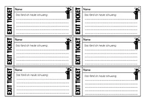 Vorschau - Arbeitsblätter - Exit Tickets Deutsch Stundenreflexion Feedback Sicherung Klasse 5-10 - Seite 3