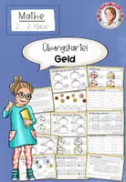 Vorschau - Stationenlernen - Mathekartei Geld Geldbeträge Mathe Klasse 2 bis 3 - Deckblatt