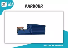 Vorschau - Stationenlernen - Parkour⎮Sprungweite regulieren - 5 Stationen inkl. Video - Seite 1