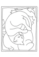 Vorschau - Mal- und Bastelvorlagen - Franz Marc: "Die weiße Katze" - Ausmalbild - Seite 2