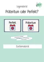 Vorschau - Spiele - Legematerial (Sortierspiel): Präteritum oder Perfekt? - Deckblatt