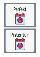 Vorschau - Spiele - Legematerial (Sortierspiel): Präteritum oder Perfekt? - Seite 1