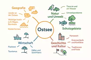 Vorschau - Arbeitsblätter - Lernposter + Arbeitsblätter zum Thema "Ostsee" (Lückentext, Hörverstehen) + Lösung & MP3 + Mindmap + Infografiken - Seite 3