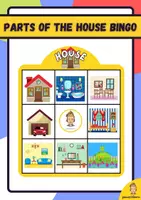Προεπισκόπηση - Flashcards - Bingo Parts of the house / Bingo Μέρη του σπιτιού - Εξώφυλλο