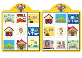 Προεπισκόπηση - Flashcards - Bingo Parts of the house / Bingo Μέρη του σπιτιού - Σελίδα 3