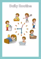 Aperçu - Affichage - Daily Routines Matching Game – Vocabulary, Visual Learning & Sentence Building - Page de couverture