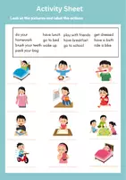 Aperçu - Affichage - Daily Routines Matching Game – Vocabulary, Visual Learning & Sentence Building - Page 2