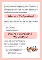 Aperçu - Affichage - Do/Does + Wh-Questions in English Grammar - Page 1