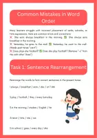 Aperçu - Affichage - Word Order in Present Tense - Page 3