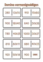 Voorbeeld - Domino vermenigvuldigen (TExT of TxTE) - Pagina 1