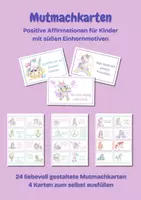 Vorschau - Poster - Lobkärtchen / Mutmachkarten Einhörner – Positive Affirmationen für Kinder - Deckblatt