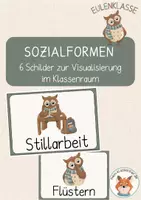 Vorschau - Merkblätter - Eulenklasse- Sozialformen - Deckblatt